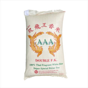 Double F.K AAA Thai Fragrant White Rice 25Kg Bag